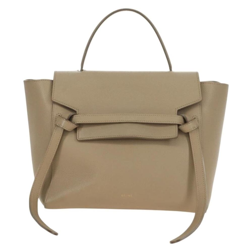 Celine Leather Belt Bag Micro Handbag Beige